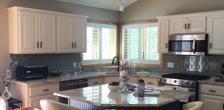 Miami kitchen with shutters and appliances